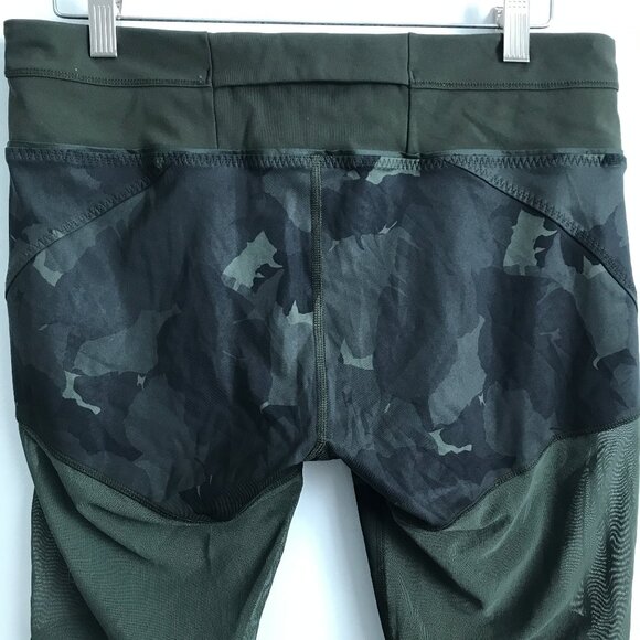 LULULEMON TRAINING TOUGH LEGGING PANT GREEN CAMO WOMENS 10 - Picture 5 of 15